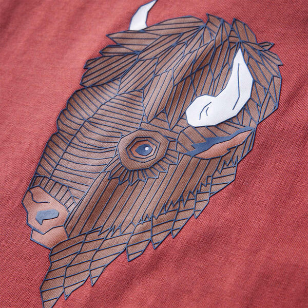 T-shirt enfants &agrave; manches longues rouge br&ucirc;l&eacute; 140