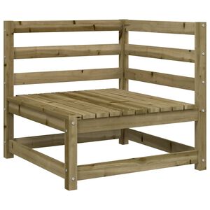 vidaXL Canap&eacute; d'angle de jardin 70x70x67 cm bois de pin impr&eacute;gn&eacute;