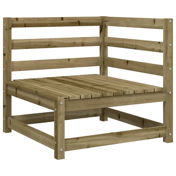 vidaXL Canap&eacute; d'angle de jardin 70x70x67 cm bois de pin impr&eacute;gn&eacute;