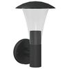 vidaXL Applique murale d'ext&eacute;rieur noir acier inoxydable