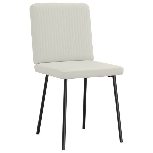vidaXL Chaises à manger lot de 6 crème velours