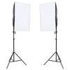 vidaXL Kit de studio photo avec éclairage et écran de fond
