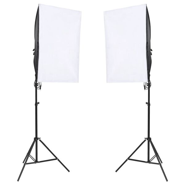 vidaXL Kit de studio photo avec éclairage et écran de fond