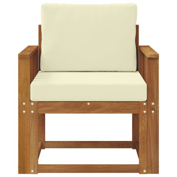 vidaXL Canap&eacute; d&rsquo;ext&eacute;rieur Bois d'acacia massif et polyester Naturel