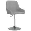 vidaXL Chaise pivotante de salle &agrave; manger Gris clair Tissu