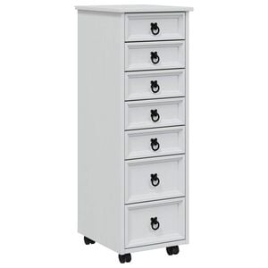 vidaXL Cabinet Roulant avec Tiroirs CORONA Blanc