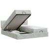 vidaXL Lit ottoman avec matelas 2 pc Gris clair Velours