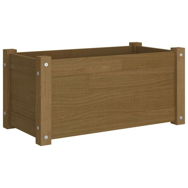 vidaXL Jardini&egrave;re d'ext&eacute;rieur Marron miel 60x31x31 cm Bois de pin