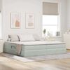 vidaXL Lit avec rangement et matelas Gris clair 200 x 200 cm Velours