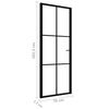 vidaXL Porte intérieure Verre ESG et aluminium 76x201,5 cm Noir
