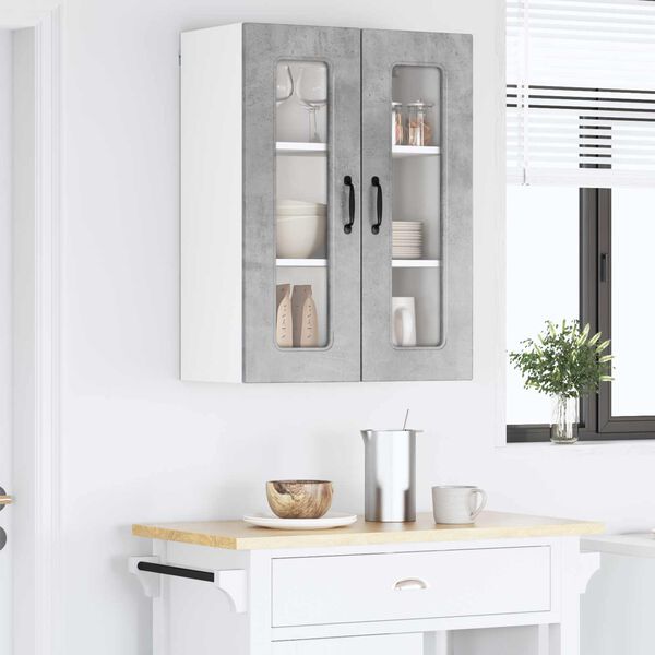 vidaXL Armoire de cuisine Kalmar Gris b&eacute;ton 60 x 31 x 80 cm
