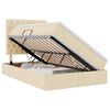 vidaXL Lit avec rangement et matelas Cr&egrave;me 120 x 190 cm tissu