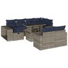 vidaXL Ensemble de canap&eacute; de jardin 11 pcs avec coussins gris