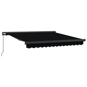vidaXL Auvent R&eacute;tractable Noir 300 x 250 cm Tissu et M&eacute;tal