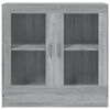 vidaXL Armoire à vitrine Sonoma gris 82,5x30,5x80 cm Bois d'ingénierie