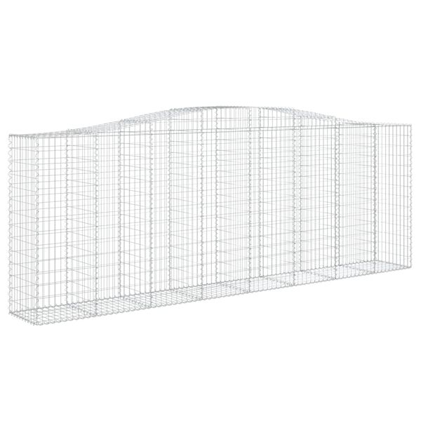 vidaXL Paniers &agrave; gabions arqu&eacute;s 8 pcs 400x50x140/160 cm Fer galvanis&eacute;