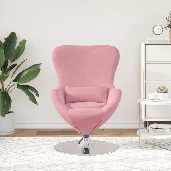 vidaXL Fauteuil &oelig;uf Rose Velours