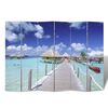 vidaXL Cloison de s&eacute;paration pliable 217x170 cm Plage