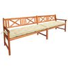 vidaXL Banc de jardin avec coussins 240 cm Bois solide d'acacia