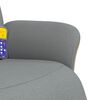 vidaXL Fauteuil inclinable de massage et repose-pieds gris clair tissu