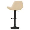 vidaXL Tabourets de bar lot de 2 cr&egrave;me velours