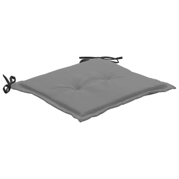 vidaXL Coussins de chaise de jardin lot de 2 Noir et gris 50x50x3 cm