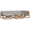 vidaXL Ensemble de canap&eacute;s d'ext&eacute;rieur 7 pcs Gris Naturel et Clair