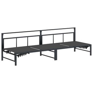 vidaXL Transat Noir 200 x 62 x 59,5 cm Textil&egrave;ne