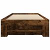 vidaXL Cadre de lit sans matelas ch&ecirc;ne fum&eacute; 100x200 cm bois ing&eacute;nierie