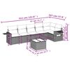 vidaXL Salon de jardin avec coussins 7 pcs gris clair résine tressée