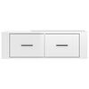 vidaXL Meuble TV suspendu Blanc brillant 80x36x25 cm Bois d'ingénierie