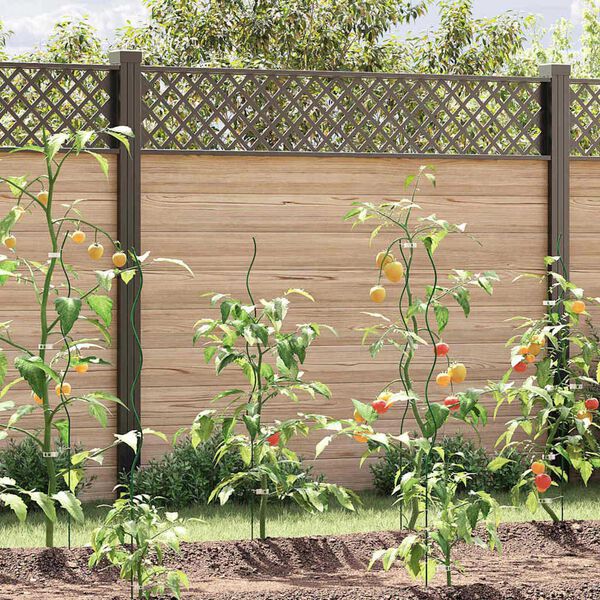 vidaXL Soutien de plante 20 pcs Vert 110 x 0.6 x 0.6 cm Acier