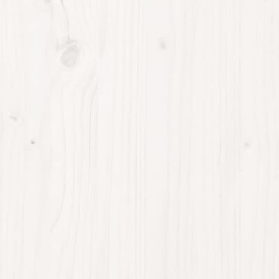 vidaXL Porte-bûches avec roulettes blanc 76,5x40x108cm bois massif pin