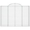 vidaXL Paniers &agrave; gabions arqu&eacute;s 20 pcs 200x30x140/160 cm Fer galvanis&eacute;