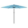 vidaXL Parasol de jardin avec m&acirc;t en acier bleu 288x288x225 cm