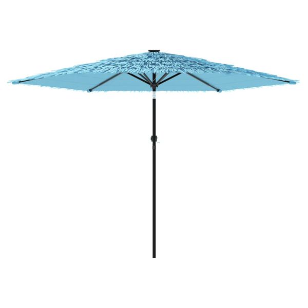 vidaXL Parasol de jardin avec m&acirc;t en acier bleu 288x288x225 cm