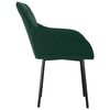 vidaXL Chaises &agrave; manger lot de 2 Vert fonc&eacute; Velours