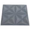 vidaXL Panneaux muraux 24 pcs Origami Gris 50 x 50 cm Mousse XPS
