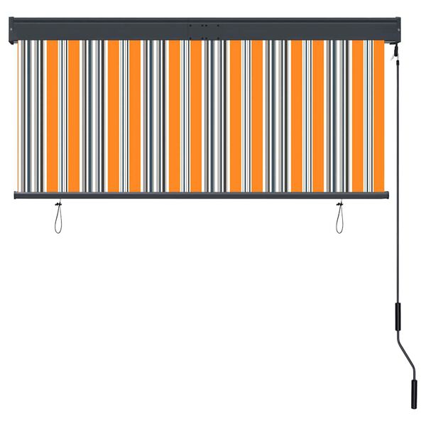 vidaXL Store roulant d'ext&eacute;rieur 140x250 cm Jaune et bleu