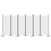 vidaXL Cloison de séparation 6 panneaux Blanc 520x180 cm Tissu