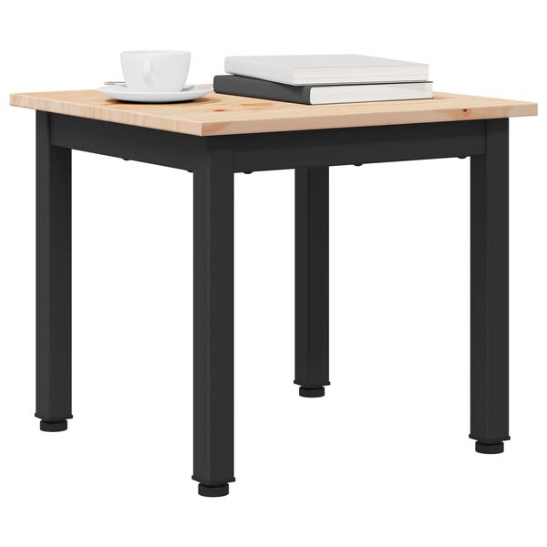 vidaXL Table basse Blanc 60 x 50 x 36 cm Bois de pin massif