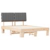 vidaXL Cadre de lit avec t&ecirc;te de lit rembourr&eacute;e Gris clair