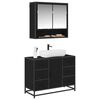 vidaXL Ensemble de mobilier de salle de bain 2 pcs Ch&ecirc;ne noir