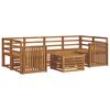 vidaXL Ensembles de canap&eacute;s 7 pcs Naturel Bois d'Acacia Massif