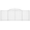 vidaXL Paniers &agrave; gabions arqu&eacute;s 11 pcs 300x50x100/120 cm fer galvanis&eacute;