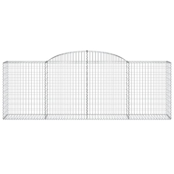 vidaXL Paniers &agrave; gabions arqu&eacute;s 11 pcs 300x50x100/120 cm fer galvanis&eacute;