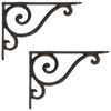 vidaXL Supports d'&eacute;tag&egrave;re murale 2 pc Marron ancien 12 x 14 x 3 cm