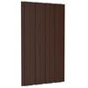 vidaXL Panneaux de toiture 12 pcs Acier galvanis&eacute; Marron 80x45 cm