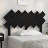 vidaXL T&ecirc;te de lit Noir 122,5x3x80,5 cm Bois massif de pin