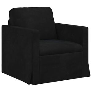 vidaXL Canap&eacute; Noir 78 x 78 x 80 cm Velours